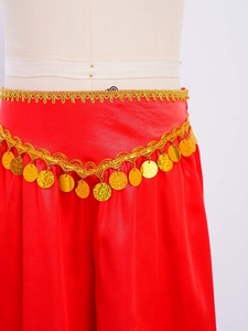Pantalon court rouge pour filles de 6 à 16 ans, pantalon ample pour danse latine, danse du ventre, pour fête à thème, spectacle sur scène, récital de danse - Product Image 4