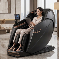 Fauteuil de massage haut de gamme avec structure robuste et chauffage intégral du corps, cuir résistant au froid, soulagement du stress