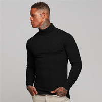 Herren Roll kragen pullover und Pullover Winter Thin Casual Solid Strick Roll kragen pullover Mode Slim Fit Herren Pull Homme