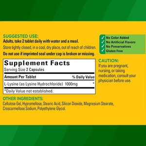 Oem 1000mg L Lysine viên nang bán buôn sức khỏe miễn dịch bổ sung hỗ trợ collagen và tái tạo mô nhà máy chiết xuất - Product Image 6