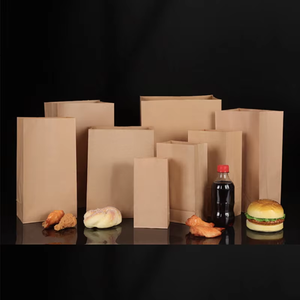 Borsa Sandwich marrone in carta Kraft per pane tostato e confezione da forno personalizzabile per <span class=keywords><strong>Pizza</strong></span> e latte - Product Image 2
