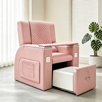 Fauteuil de pédicure en céramique avec bain à remous, pour salon de beauté, tatouage, broderie, thérapie des pieds, inclinable, réglable, massage électrique, port USB