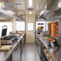   Remorque de restauration mobile entièrement équipée pour shawarma, cuisine commerciale sur roues, chariot de kebab extérieur personnalisé