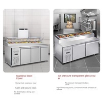 Armoire de conservation de pizza refroidie à l'air à température unique commerciale