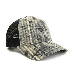 Casquette de camionneur en maille à motif à carreaux à 6 panneaux, personnalisable avec logo OEM, pour promotion - Product Image 5