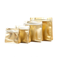 Sacs Doypack personnalisés imprimés en PE avec fermeture éclair, en papier kraft noir avec feuille d'aluminium pour l'emballage de poudres alimentaires, de thé et de café