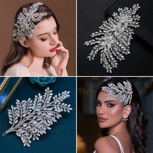 Luxe femmes mariage fiançailles fête <span class=keywords><strong>d</strong></span>'anniversaire bal casque coloré strass mariée cheveux accessoires Salon <span class=keywords><strong>couronne</strong></span> diadème - Product Image 3