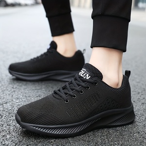 รองเท้าวิ่งแบบผูกเชือก ไมโครไฟเบอร์ ปิดนิ้วเท้า ซับในผ้าฝ้าย กันเปื้อน ลายปะติด - Product Image 3
