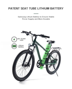 Vélo <span class=keywords><strong>électrique</strong></span> de montagne de qualité supérieure, moteur sans balais 250W 36V, moyeu en aluminium, frein à disque au lithium - Product Image 2