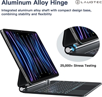 Keyboard Magic untuk iPad Air 11 Pro 11, untuk Air 10.9 inci, Permukaan Bercahaya dengan Tombol Sentuh Multi-Touch, Grosir OEM/ODM/Private Label