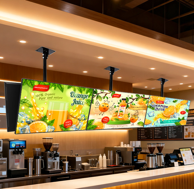 32 43 55 Inch 4K Android Media Player Indoor Display Restaurant Touch Order Screen Boards for Restaurants Digital Menu Board