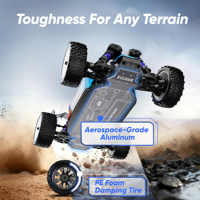 JIUSI WB12PRO Coche RC Todoterreno 4x4 de Aleación con Cable USB - Buggy de Control Remoto de Alta Velocidad 80KM/h a Escala 1:12 Listo para Usar