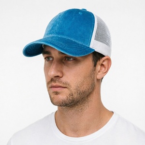 Gorra de Béisbol Personalizada de 5 Paneles, Visera Curva de Terciopelo, Malla Trasera, Estilo Retro Clásico, Ajustable con Broche, para Hombre y Mujer - Product Image 3