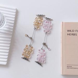 Pulsera de acero inoxidable con gemas para <span class=keywords><strong>Apple</strong></span> <span class=keywords><strong>Watch</strong></span> Band Series 8 7 <span class=keywords><strong>6</strong></span> SE 5 4 3, correa de reloj con cuentas de cristal de lujo para mujer - Product Image 3