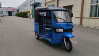 Tricycle électrique 72V 3000W à carrosserie fermée, capacité 4 passagers, vitesse 50-70 km/h, charge utile supérieure à 400 kg, en acier