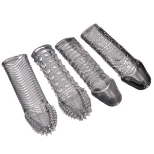 Herren Silikon Penisvergrößerungs-Set für Paare - 4 Tier-Designs Stimulierendes Erwachsenen-Sexspielzeug - Product Image 1