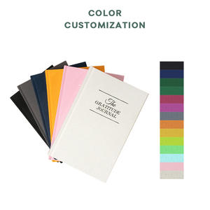 Couverture en tissu de lin à couverture rigide personnalisée A5 Carnets de notes de journaux de pleine conscience de gratitude d'amélioration de soi quotidienne - Product Image 2