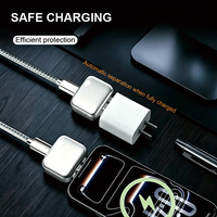 Nouveau câble de données tressé 100W/240W avec affichage numérique pour la charge rapide des téléphones portables/écouteurs/ordinateurs