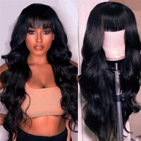 Perruques les plus vendues - Perruques complètes résistantes à la chaleur pour femmes - Franges soignées - Cheveux longs bouclés - Perruques longues bouclées à grandes ondulations