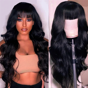 Perruques les plus vendues - Perruques complètes résistantes à la chaleur pour femmes - Franges soignées - <span class=keywords><strong>Cheveux</strong></span> longs bouclés - Perruques longues bouclées à grandes ondulations - Product Image 4