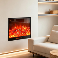LUXUAN 220V Chauffage électrique encastrable moderne multicolore à LED pour intérieur avec télécommande et thermostat réglable pour la maison