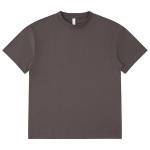 Camiseta de lujo de manga corta para hombre 100% algodón peso pesado cuello redondo Puff estampado sólido logotipo personalizado - Product Image 1