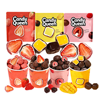 Glace en forme de fruits surgelés en gros de l'usine chinoise, sucettes glacées croustillantes au chocolat, framboise, fraise, en boîte