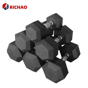 Commercial Hex <strong>Dumbel</strong> Set 5 kg 30kg Bodybuilding Gym Weights <strong>Dumbell</strong> Rack Home Gym Accessories Equipment Rubber <strong>Dumbells</strong> - Product Image 2