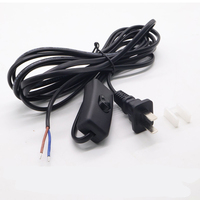 Câble d'extension industriel en PVC noir avec interrupteurs, adaptateur 12V, multiprise américaine à 3 prises en cuivre, pour éclairage et câbles, avec rallonge blanche