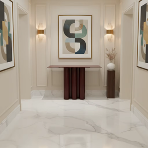 <span class=keywords><strong>Console</strong></span> rétro-moderne laquée bordeaux à colonnes cannelées pour entrée, salon <span class=keywords><strong>de</strong></span> cocktails et décoration <span class=keywords><strong>de</strong></span> hall <span class=keywords><strong>de</strong></span> co-ventilation - Product Image 2