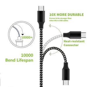 Cable Micro USB de Carga y Datos Trenzado V8 de 20cm, 1m, 1.5m, 2m, 5m (2021) - Product Image 3