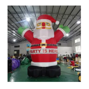 Индивидуальные рождественские надувные украшения двора взорвать гигантский 20ft модель надувного шара Санта-Клауса