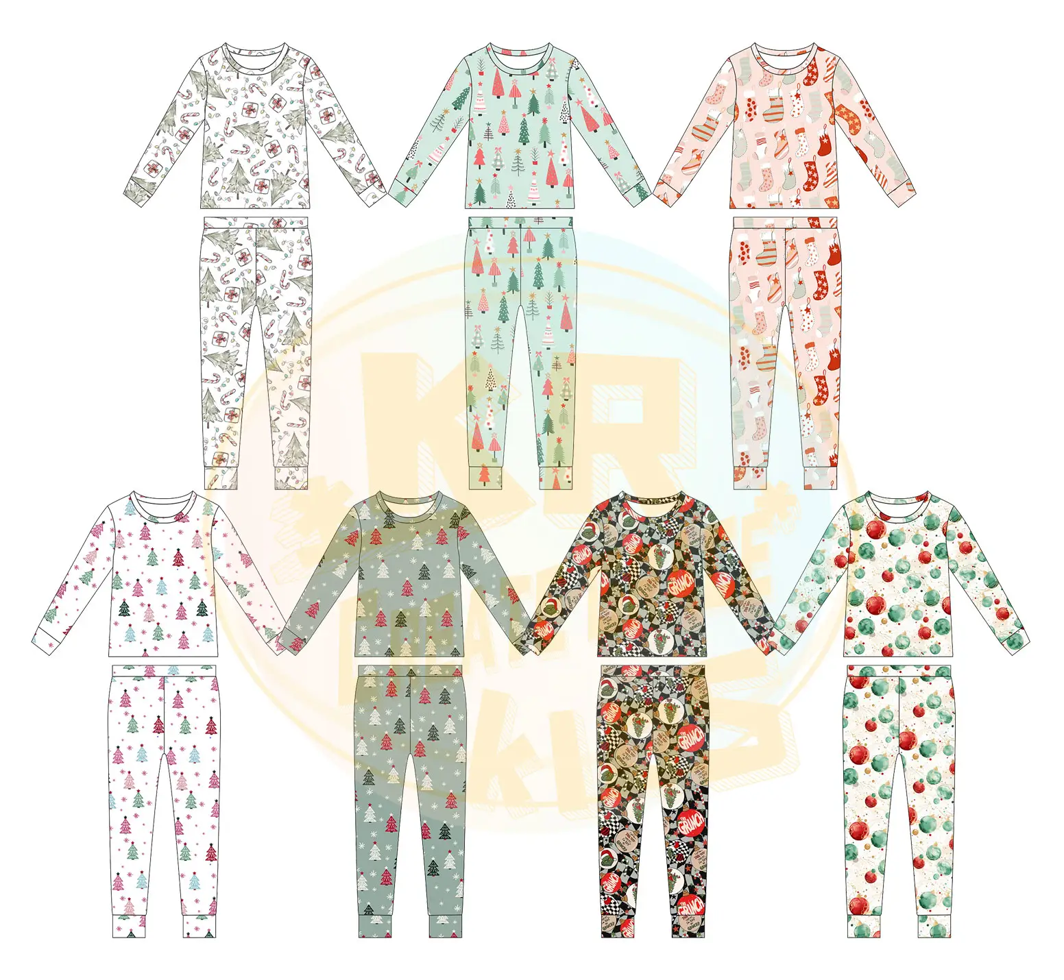 Tre hữu cơ trẻ em PJs tùy chỉnh trẻ em pijamas bán buôn tre trẻ em quần áo bền vững trẻ em Đồ ngủ Pajama bộ trẻ em