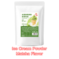 Poudre de crème glacée molle aromatisée fraise, matcha et vanille Jingcre, en sachet de 1 kg, vente chaude, personnalisable OEM/ODM, 12 mois