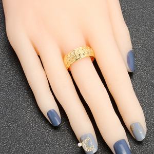 JXX Wholesale 24K Gold Plated <b>Rings</b> Simple Geometric Beautiful Wedding Bands for <b>Women</b> Classic Style Mainly Made of Brass - Product Image 3