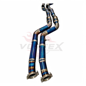 Sistema de Escape Catback Vortex de Aleación de Titanio Grado 5 de 76 mm/3 Pulgadas, Color Azul Quemado, para F80 F82 M3 M4, con Válvulas, Fácil Instalación - Product Image 4