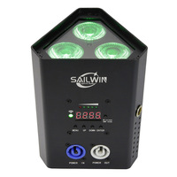 Nouvel éclairage de scène sans fil intelligent 3x18W 6-en-1 RGBAW UV LED Uplight avec application/Wi-Fi/DMX pour DJ, mariages et projection de lumière blanche chaude