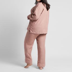 Ropa de Lino al por Mayor, Conjunto de Pantalones de Lino y Algodón para Mujer, Estilo Casual de Verano, con Logotipo Personalizado - Product Image 6