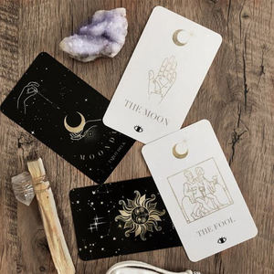 Venta al por mayor Tarot Deck Card Custom Silver Foil Gold Gilt Edges Paper Tarot Cards con <span class=keywords><strong>libro</strong></span> - Product Image 3