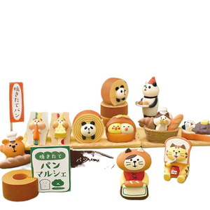 Accesorios de caja ciega qingheng, juego de comida, pan, hornear café, regalo, decoración DIY, artesanías de resina, pequeños adornos - Product Image 1