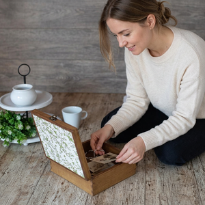 Lightweight Handmade MDF Wood <b>Box</b> for Wedding Birthday Halloween Gifts Jewelry Storage with Custom Printing Polished Finish - Product Image 1