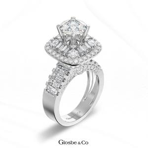 Anillo de Moissanita de Lujo para Mujer, Nuevo, de Vietnam, Sintético (Creado en Laboratorio), Plata, 8 mm - Product Image 2