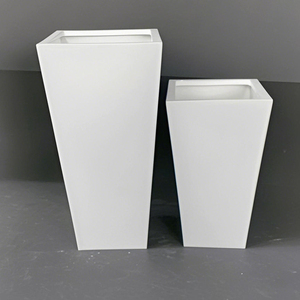 Tall <b>White</b> Decorative Flower <b>Pots</b> Modern Floor Vase for Hotel Lobby Wedding Backdrop Large Planter <b>Pot</b> Rental - Product Image 2