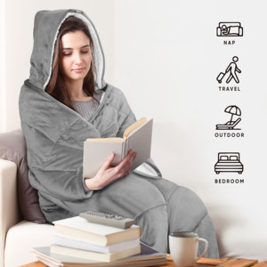 ผ้าห่ม<span class=keywords><strong>ฮู้</strong></span><span class=keywords><strong>ด</strong></span><span class=keywords><strong>ด</strong></span>ี้ขนาดใหญ่พิเศษแบบสั่งทำพิเศษของ Kingworth ซักไ<span class=keywords><strong>ด</strong></span>้ มีน้ำหนัก สำหรับผู้ใหญ่ ใช้สำหรับบำบัด - Product Image 2