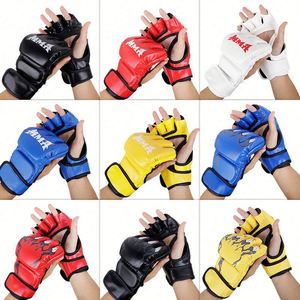 Guantes de Boxeo MMA de PVC para Adultos, Hombres y Mujeres, Diseño Profesional de Medio Dedo para Entrenamiento con Saco de Boxeo - Product Image 3