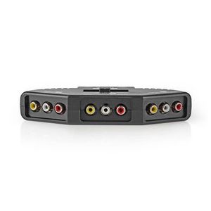 Commutateur AV 3 ports 3x entrées RCA RwY 1x sortie RCA RwY Noir - Product Image 1