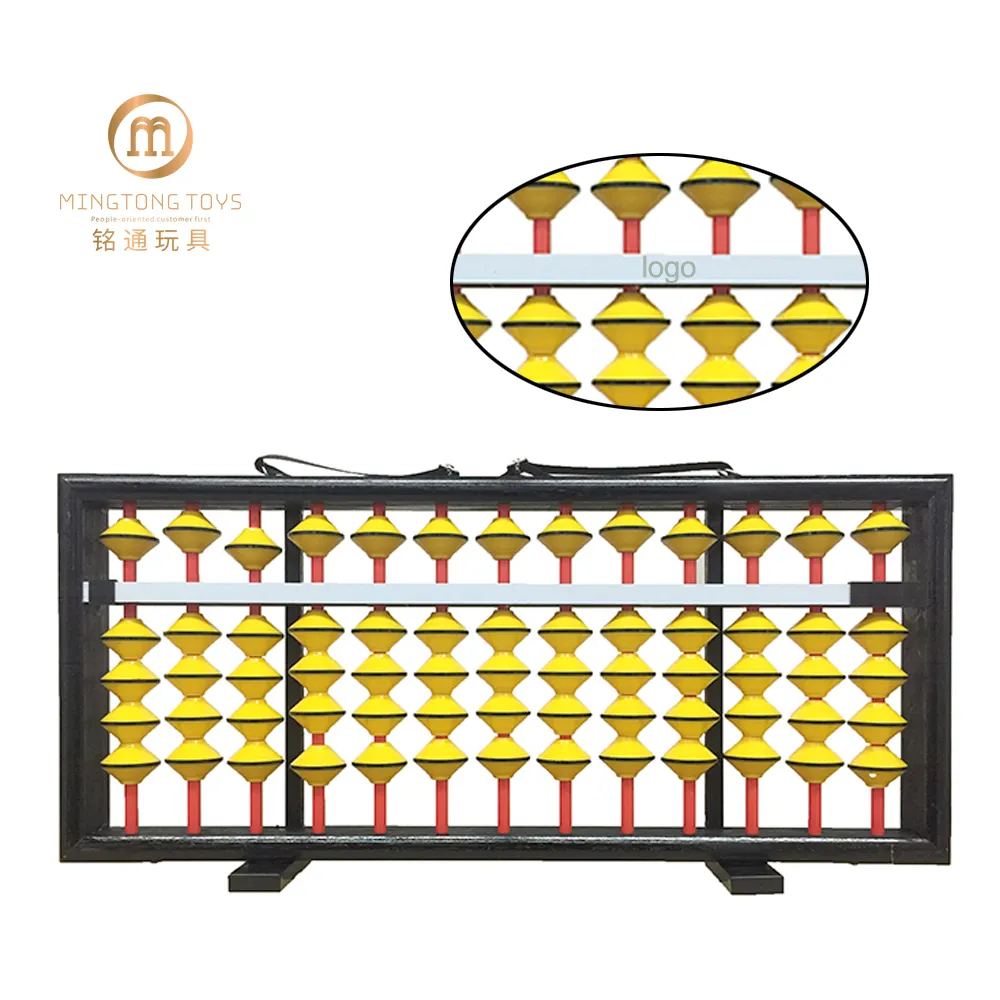 OEM โลโก้พิมพ์บนกรอบการฝึกอบรมครู Soroban Abacus ไม้โดยผู้ผลิต