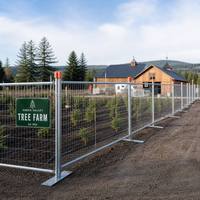 Panneau de clôture temporaire en treillis soudé galvanisé vert recouvert de PVC 6x10 pieds, clôture portable pour chantier de construction, contrôle des foules
