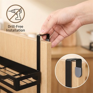 Stainless Steel <b>Towel</b> Organizer Standing Type <b>Large</b> Capacity Storage Rack 6 Hooks Waterproof Modern Non-Folding Double Tier - Product Image 5