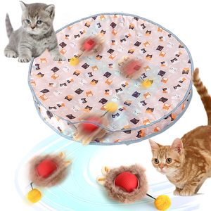 Wiederauf ladbare elektrische interaktive Katzen spielzeug verstecken suchen Kätzchen zwitschern Bewegung aktiviert umwelt freundliches Oxford-Stoff-Übungs spielzeug - Product Image 1